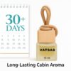 VATSAS REBEL Pack of 2 Car Hanging Perfume Diffuser Pod 10ml | Luxury Car Fragrance with Wooden Cap & Rope