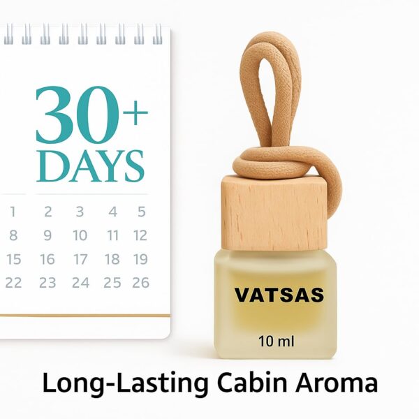 VATSAS REBEL Pack of 2 Car Hanging Perfume Diffuser Pod 10ml | Luxury Car Fragrance with Wooden Cap & Rope