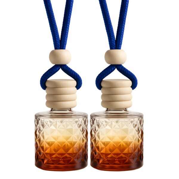 REBEL Luxury Car Perfume (8ml) | Long Lasting Hanging Car Freshener | Wooden Cap Diffuser Bottle | Premium Lavender & Sandal Aroma | Car Air Freshener for Men | Strong Yet Smooth Car