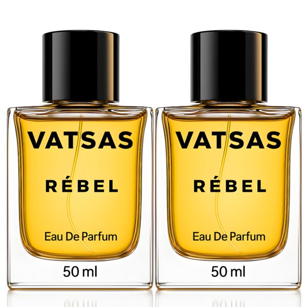 VATSAS RÉBEL Pack of 2 Men Eau De Parfum 50 ml Bottle | Long-Lasting Luxury Body Perfume Spray for Men