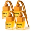 VATSAS REBEL Pack of 4 Car Hanging Perfume Diffuser Pod 10ml | Luxury Car Fragrance with Wooden Cap & Rope