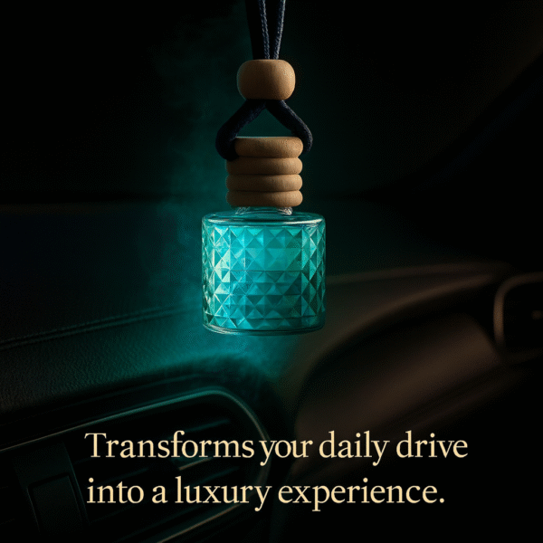 REBEL Luxury Car Perfume (8ml) | Long Lasting Hanging Car Freshener | Wooden Cap Diffuser Bottle | Premium Lavender & Sandal Aroma | Car Air Freshener for Men | Strong Yet Smooth Car Fragrance