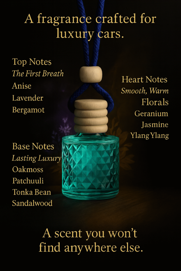 REBEL Luxury Car Perfume (8ml) | Long Lasting Hanging Car Freshener | Wooden Cap Diffuser Bottle | Premium Lavender & Sandal Aroma | Car Air Freshener for Men | Strong Yet Smooth Car Fragrance