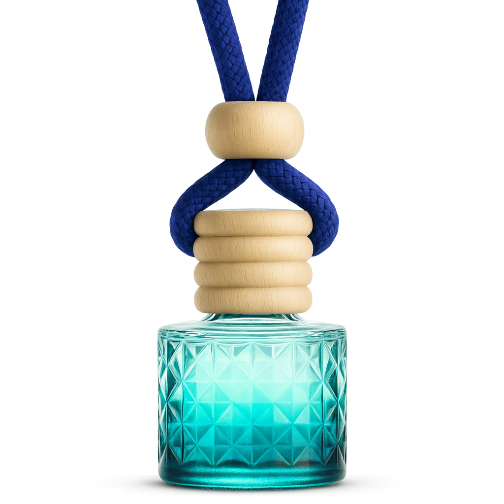 REBEL Luxury Car Perfume (8ml) | Long Lasting Hanging Car Freshener | Wooden Cap Diffuser Bottle | Premium Lavender & Sandal Aroma | Car Air Freshener for Men | Strong Yet Smooth Car Fragrance