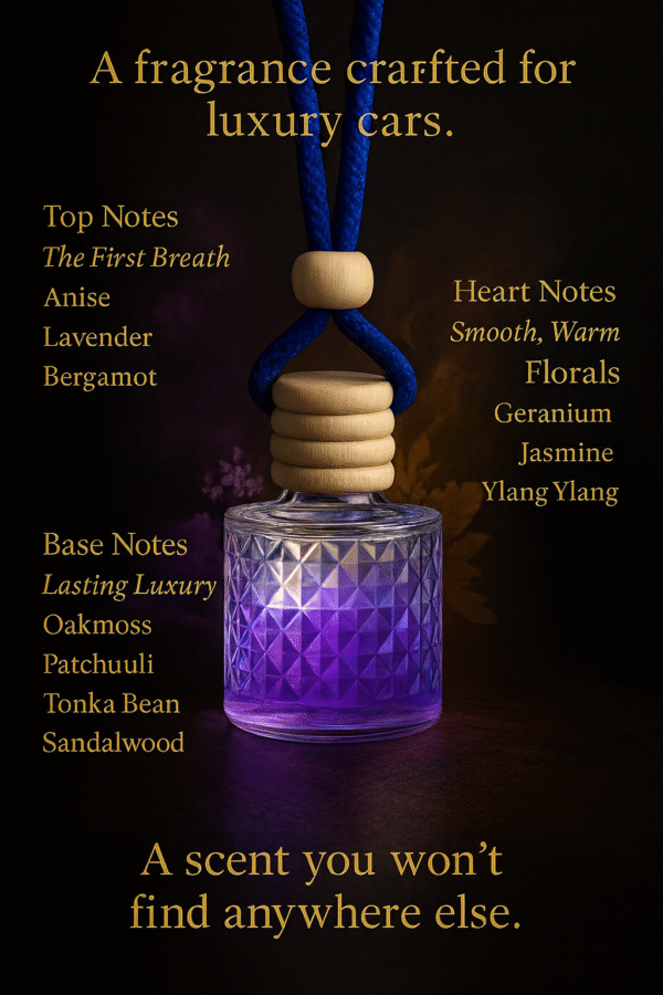 REBEL Luxury Car Perfume (8ml) | Long Lasting Hanging Car Freshener | Wooden Cap Diffuser Bottle | Premium Lavender & Sandal Aroma | Car Air Freshener for Men | Strong Yet Smooth Car Fragrance