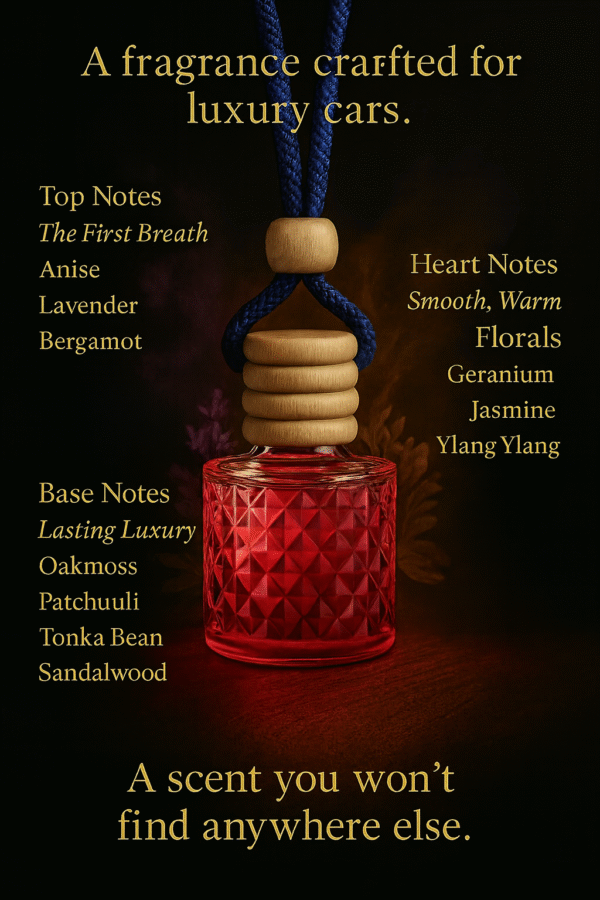 REBEL Luxury Car Perfume (8ml) | Long Lasting Hanging Car Freshener | Wooden Cap Diffuser Bottle | Premium Lavender & Sandal Aroma | Car Air Freshener for Men | Strong Yet Smooth Car Fragrance