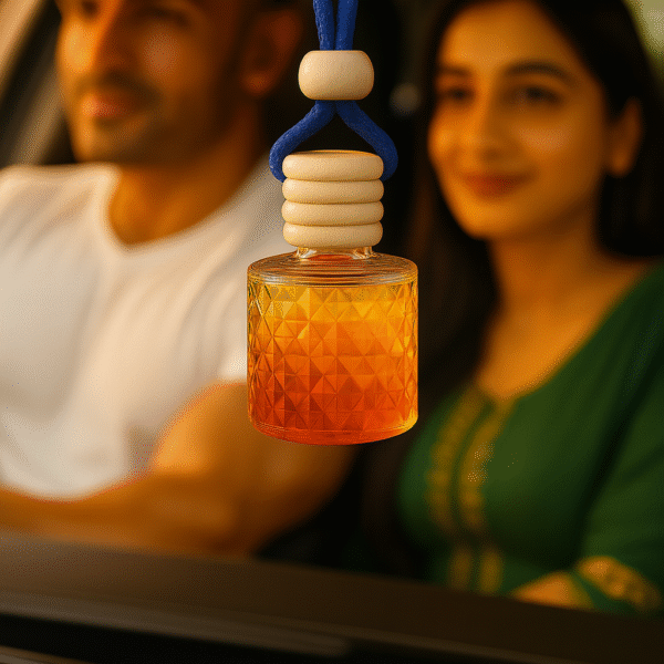 REBEL Luxury Car Perfume (8ml) | Long Lasting Hanging Car Freshener | Wooden Cap Diffuser Bottle | Premium Lavender & Sandal Aroma | Car Air Freshener for Men | Strong Yet Smooth Car Fragrance (Copy)