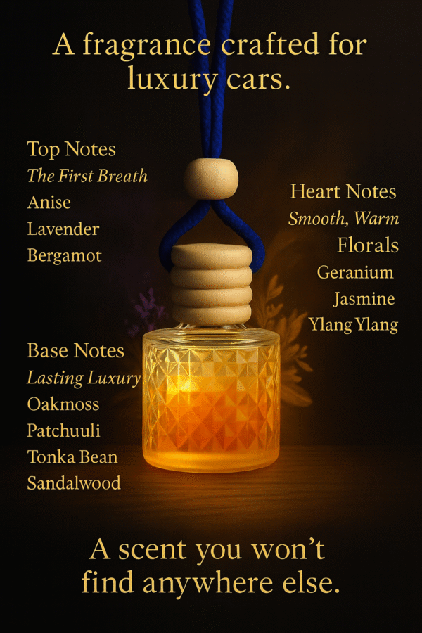 REBEL Luxury Car Perfume (8ml) | Long Lasting Hanging Car Freshener | Wooden Cap Diffuser Bottle | Premium Lavender & Sandal Aroma | Car Air Freshener for Men | Strong Yet Smooth Car Fragrance (Copy)