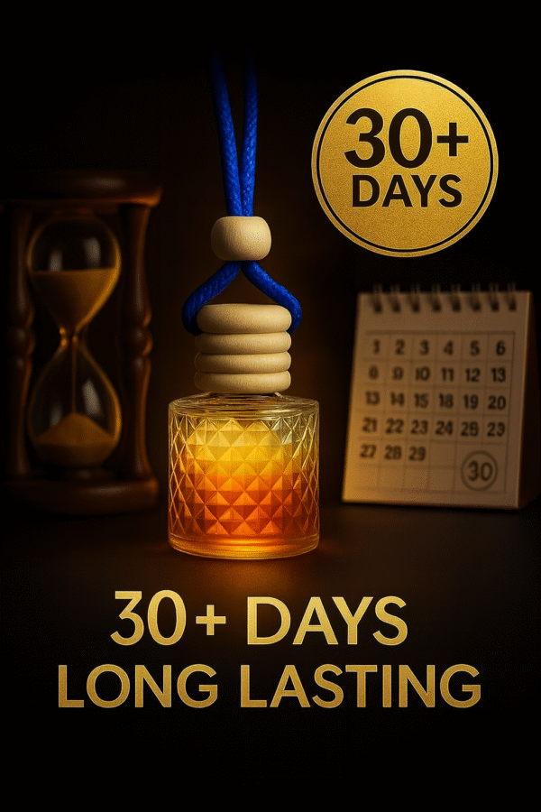 REBEL Luxury Car Perfume (8ml) | Long Lasting Hanging Car Freshener | Wooden Cap Diffuser Bottle | Premium Lavender & Sandal Aroma | Car Air Freshener for Men | Strong Yet Smooth Car Fragrance (Copy)