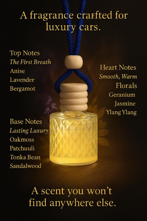 REBEL Luxury Car Perfume (8ml) | Long Lasting Hanging Car Freshener | Wooden Cap Diffuser Bottle | Premium Lavender & Sandal Aroma | Car Air Freshener for Men | Strong Yet Smooth Car Fragrance