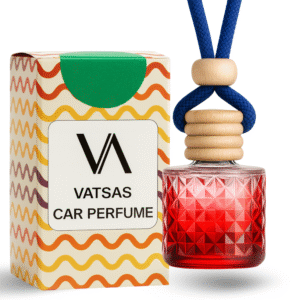 REBEL Luxury Car Perfume (8ml) | Long Lasting Hanging Car Freshener | Wooden Cap Diffuser Bottle | Premium Lavender & Sandal Aroma | Car Air Freshener for Men | Strong Yet Smooth Car Fragrance